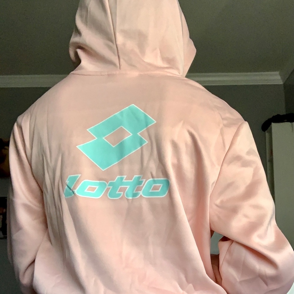 LOTTO pink crop top workout hoodie